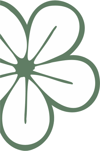 Green flower in the top
